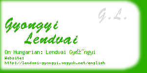 gyongyi lendvai business card